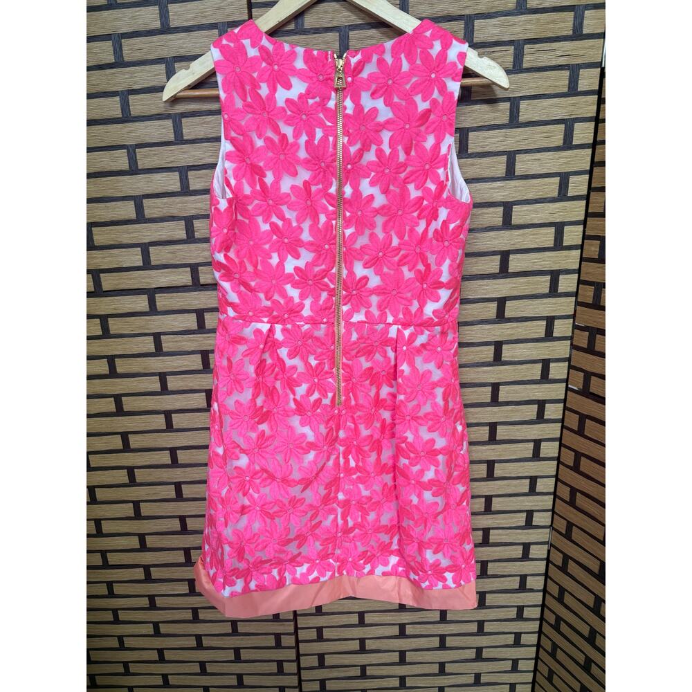 Sail To Sable Hot Pink Floral Embroidered Dress Size 4 - Picture 2 of 8